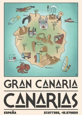 Map of Gran Canaria