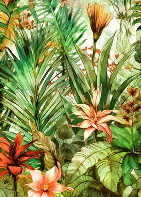 Tropical plant art