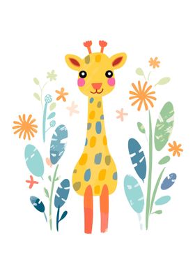 Cute Giraffe Boho Style