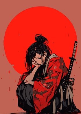 Sad Samurai Girl