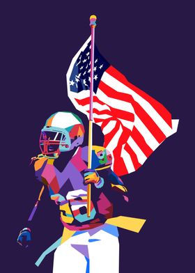 American Football Pop Art