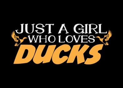 Duck Girl Love Cute Ducky