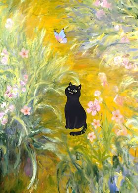 Monet Black Cat