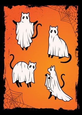 Black Cat Ghost Halloween