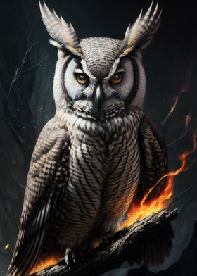 Wild Majestic Owl