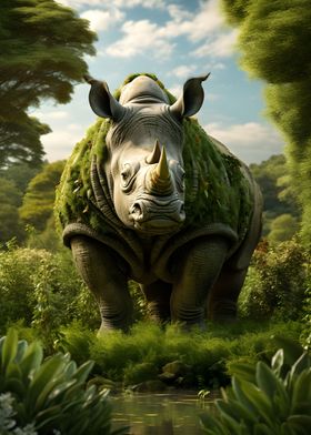 Topiary Art Rhinoceros