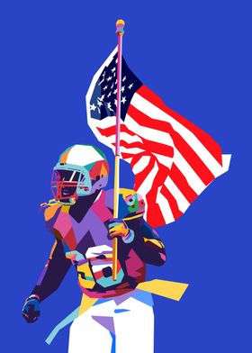 American Football Pop Art