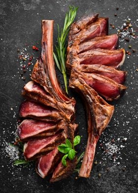 Sliced Tomahawk Steak