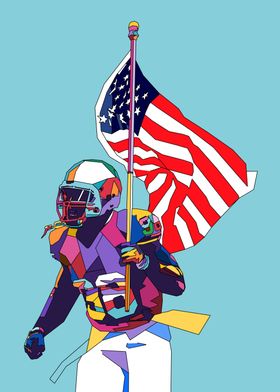 American Football Pop Art