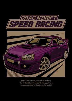 Drifting racing speed car