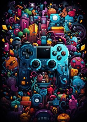 Game Consoles Psychedelic 