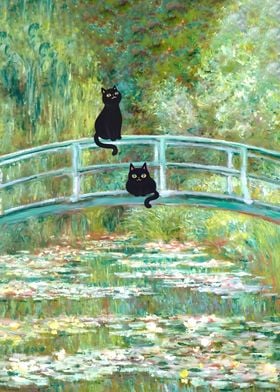 Cat Water Lily Pond Bridge