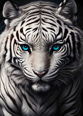 Blue Eyed White Tiger