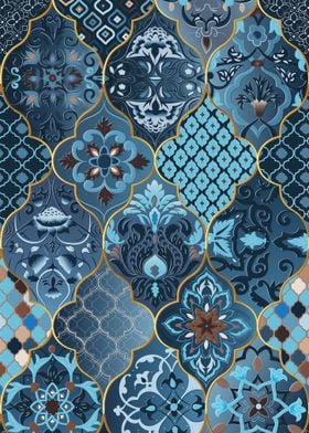 Turkish blue tiles art