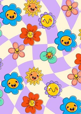 Funky Floral Smiley