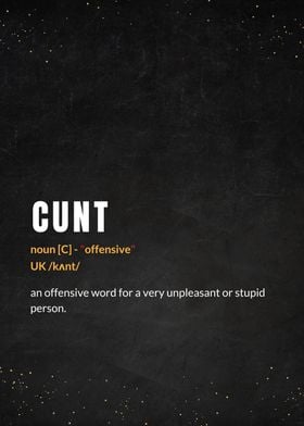 cunt definition posters 2