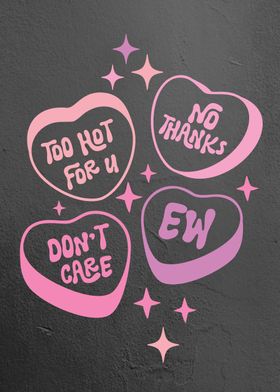 Groovy Pink Heart Quotes