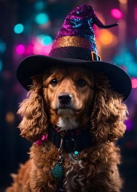 Poodle Witch Halloween