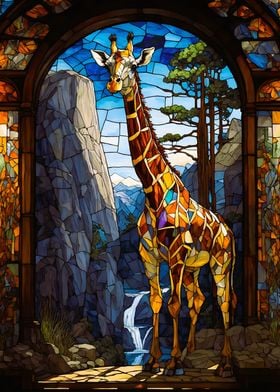 Giraffe Stained glass