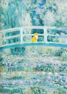 Monet Water Lily Pond Cat