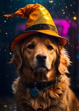 Golden Retriever Witch