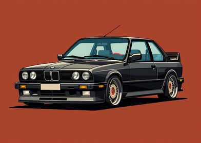 Black BMW E30