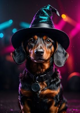 Dachshund Witch Halloween