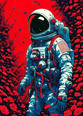 Astronaut Japanese art