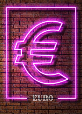 NEON EURO SIGN