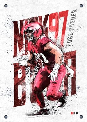 George Kittle Poster San Francisco 49ers Football Art Illustrated