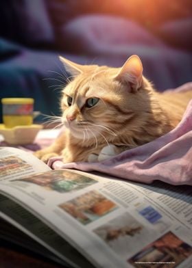 Cat Book Club Poster