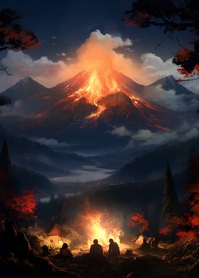 erupting Volcano Nature