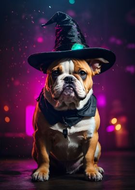 Bulldog Witch Halloween