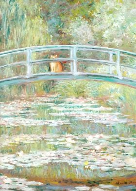 Monet Water Lily Pond Cat