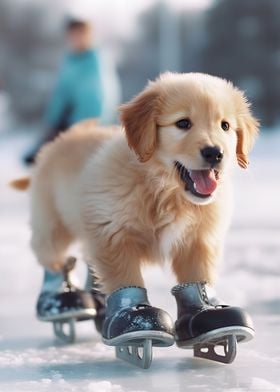 Skating puppy