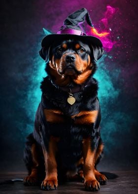 Rottweiler Witch Halloween