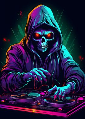 Scary DJ Grim Reaper