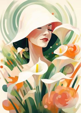 Calla Lily Girl Painting