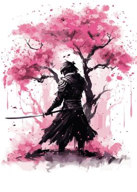 Aquarelle Sakura Samurai