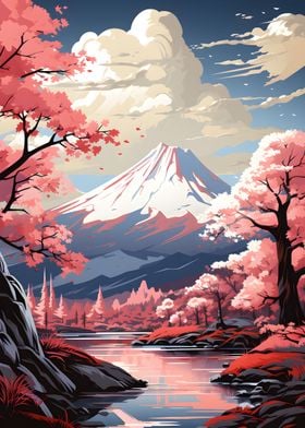 Mount Fuji cherry blossom 