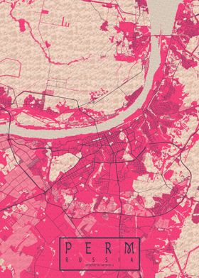 Perm City Map Blossom