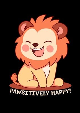 Pawsitively happy Lion