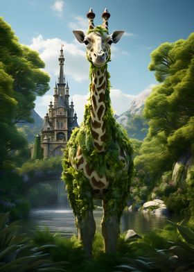 Realistic Topiary Giraffe