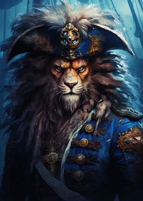 A pirate lion poster