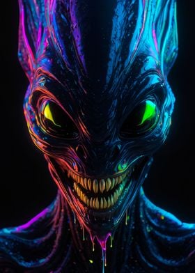 insane portrait alien