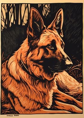 German Shepherd poster