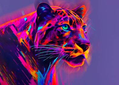 Black panther neon colors