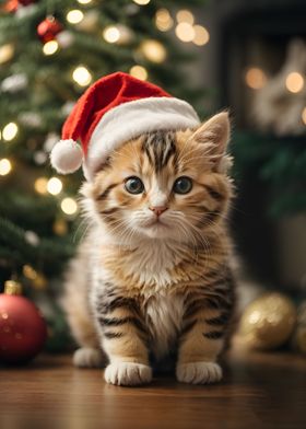 Santa Cat Christmas 