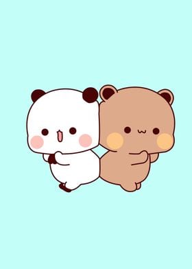 two bear baby cute