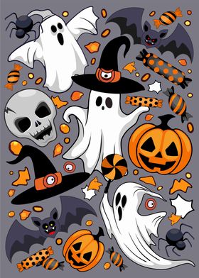Halloween Cute Ghosts